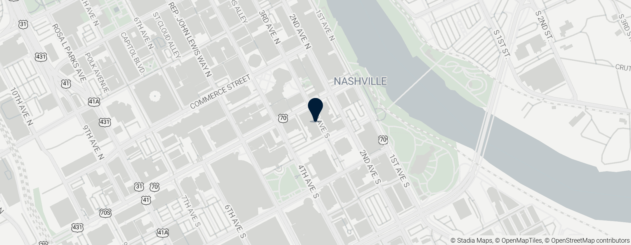 Map of Johnny Cash Museum