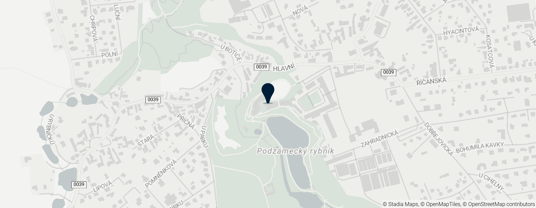 Map of Schloss Průhonice