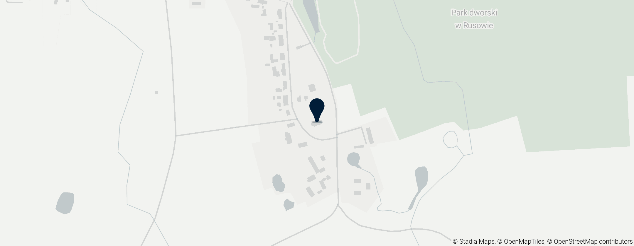 Map of Kościół Matki Bożej Różańcowej w Rusowie