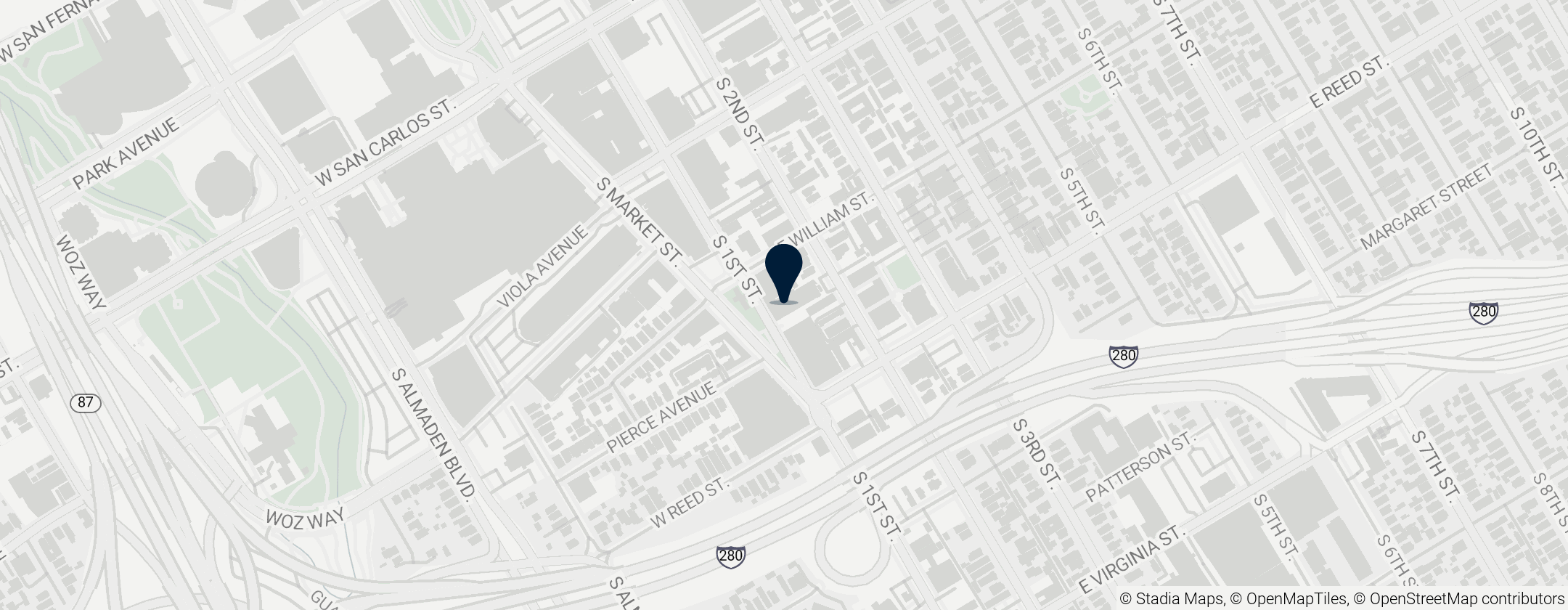 Map of San Jose Museum of Quilts & Textiles