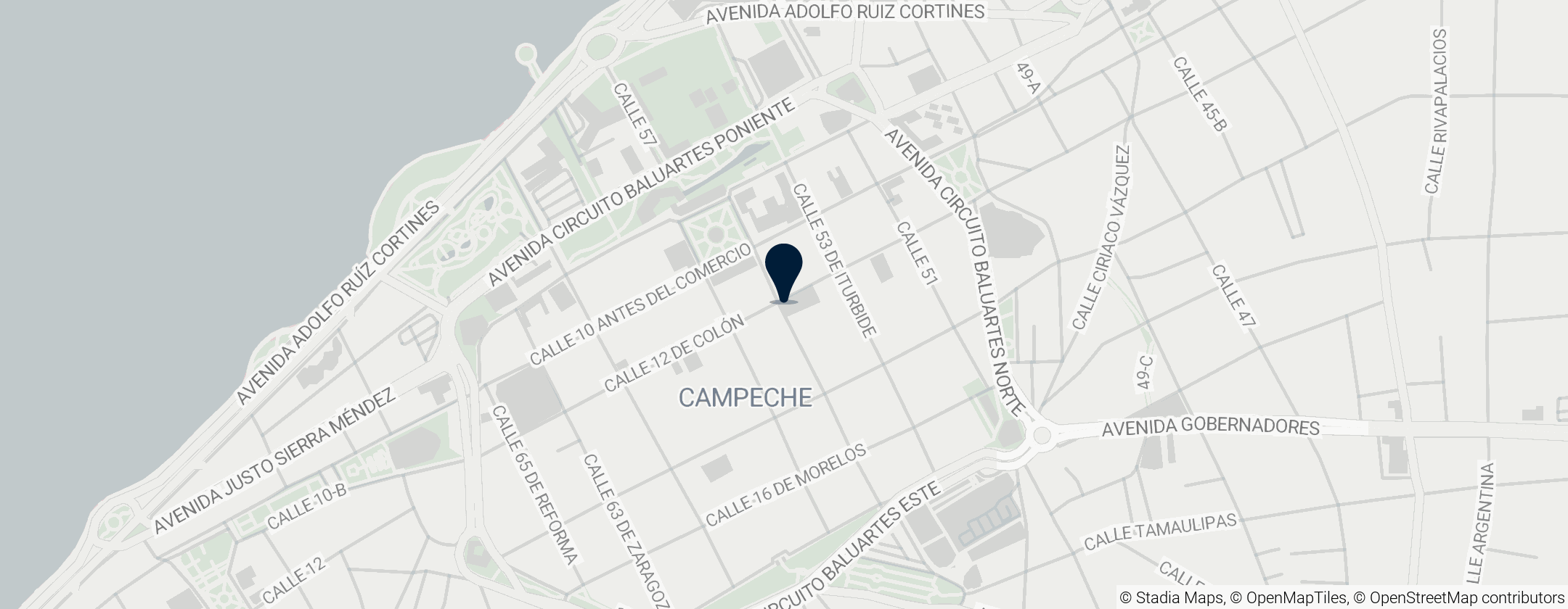 Map of Church of Jesus of Campeche