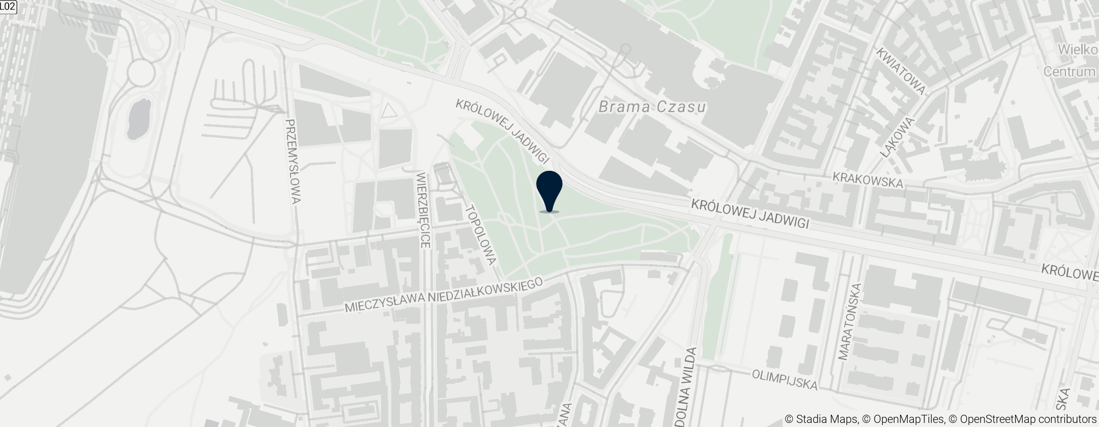 Map of Park Izabeli i Jarogniewa Drwęskich w Poznaniu