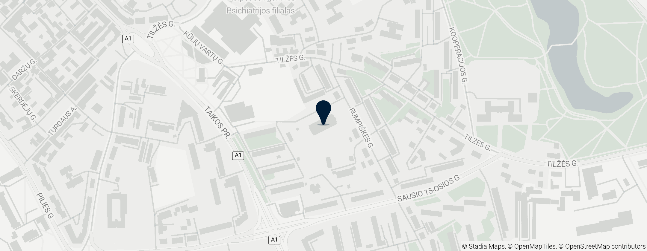 Map of Kościół Najświętszej Maryi Panny Królowej Pokoju w Kłajpedzie