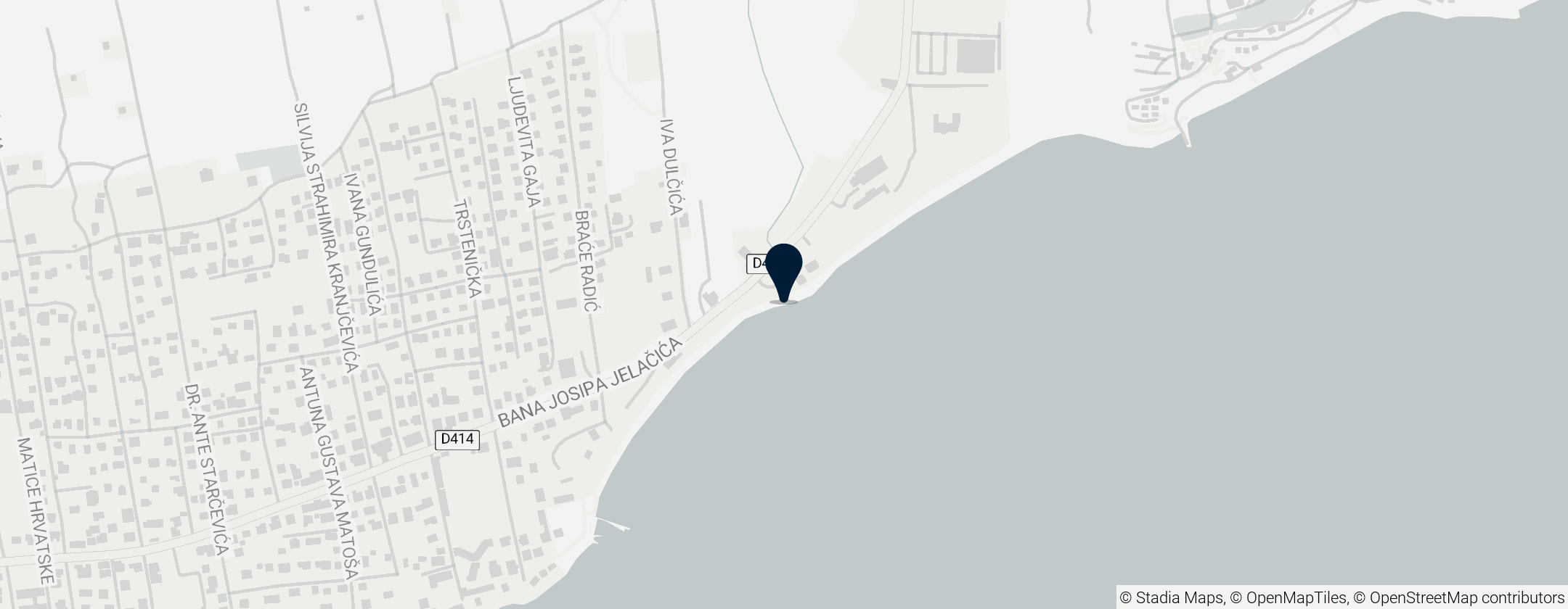 Map of Trstenica Beach