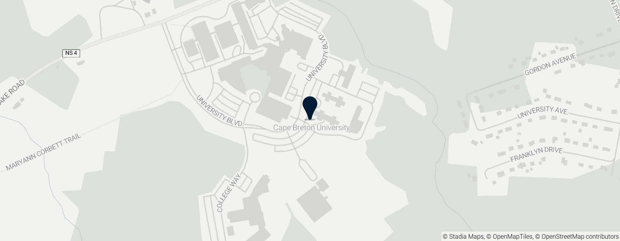 Map of Cape Breton University