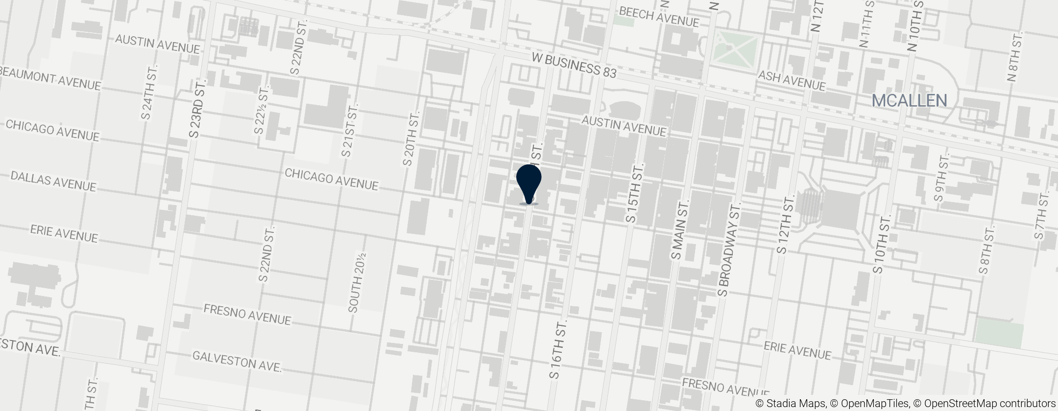 Map of Downtown McAllen