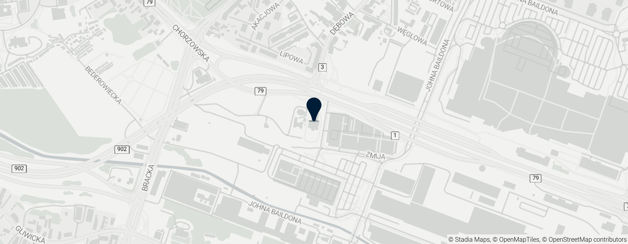 Map of Kościół św. Jana i Pawła Męczenników w Katowicach