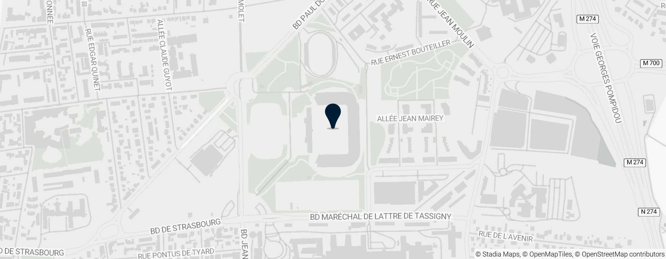 Map of Stade Gaston Gérard