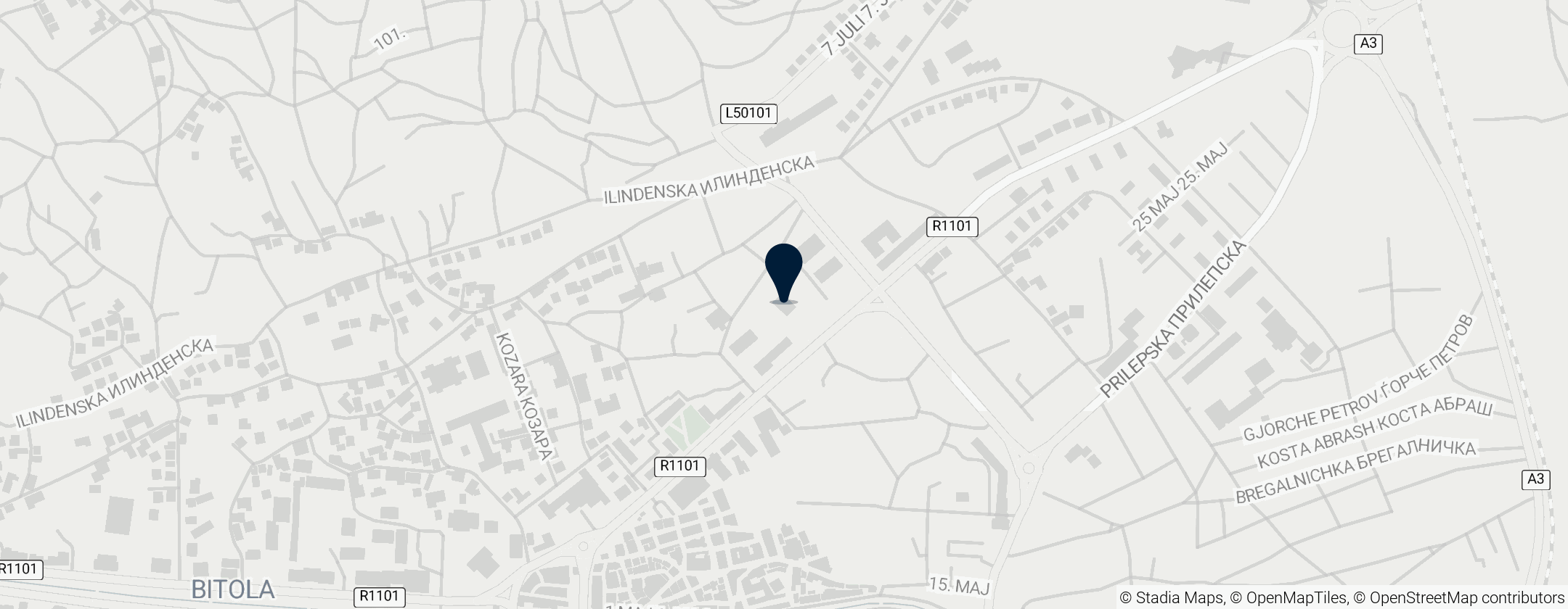 Map of Mešita Ajdar Kadi