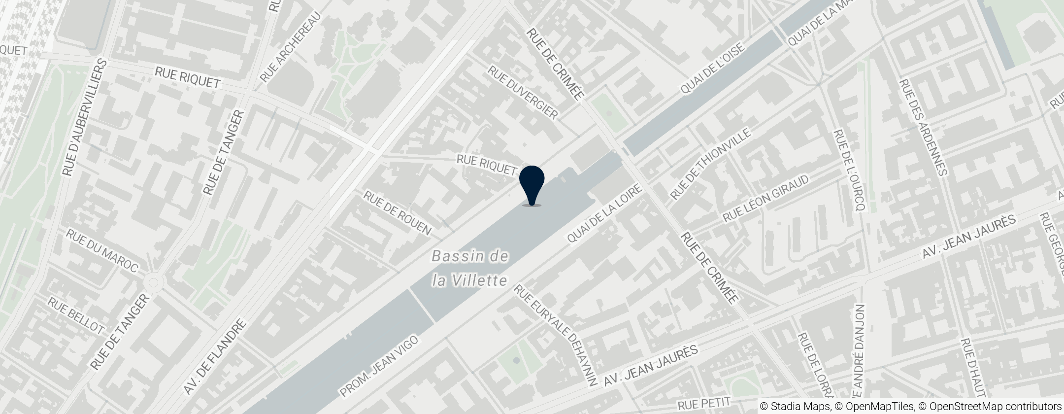 Map of La Villette Water Sports Basin