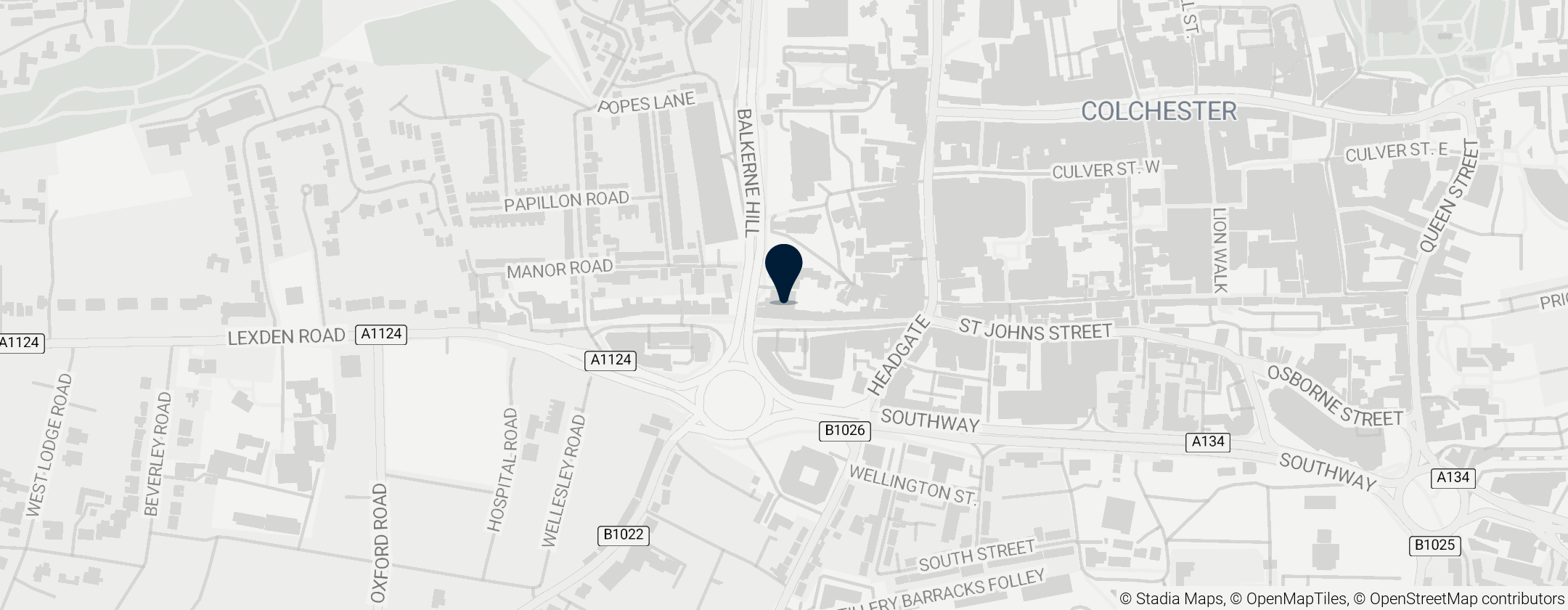 Map of Balkerne Gate