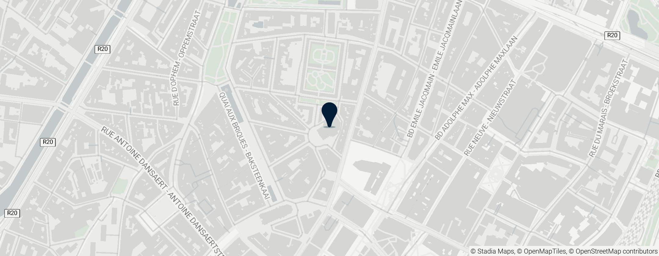 Map of Saint John the Baptist at the Béguinage