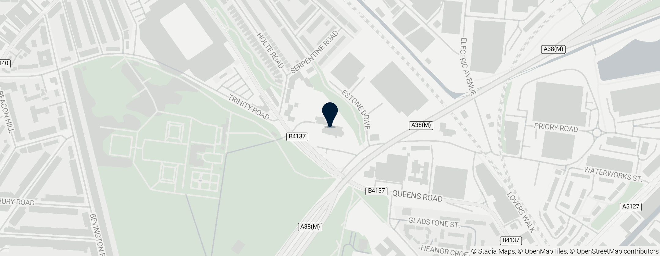 Map of St. Peter & St. Paul, Aston