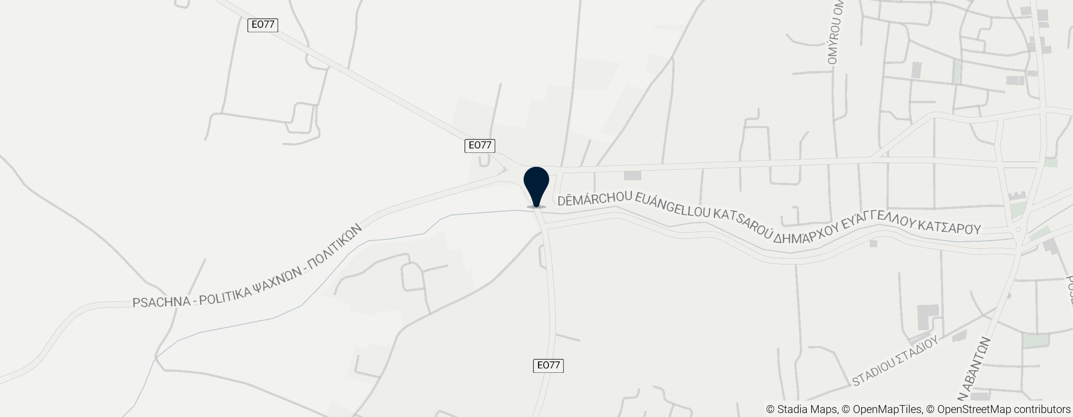 Map of Greek National Road 77