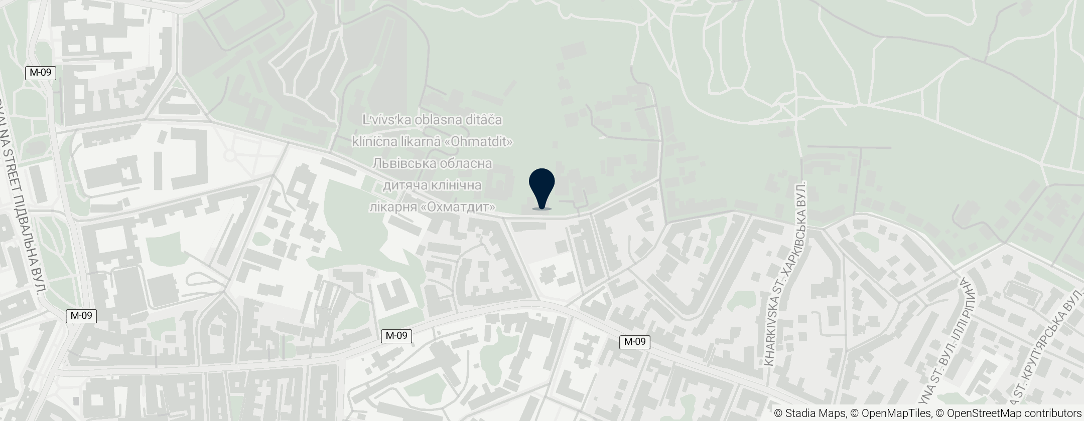 Map of Kaplica Świętej Rodziny i klasztor Franciszkanek Rodziny Maryi we Lwowie