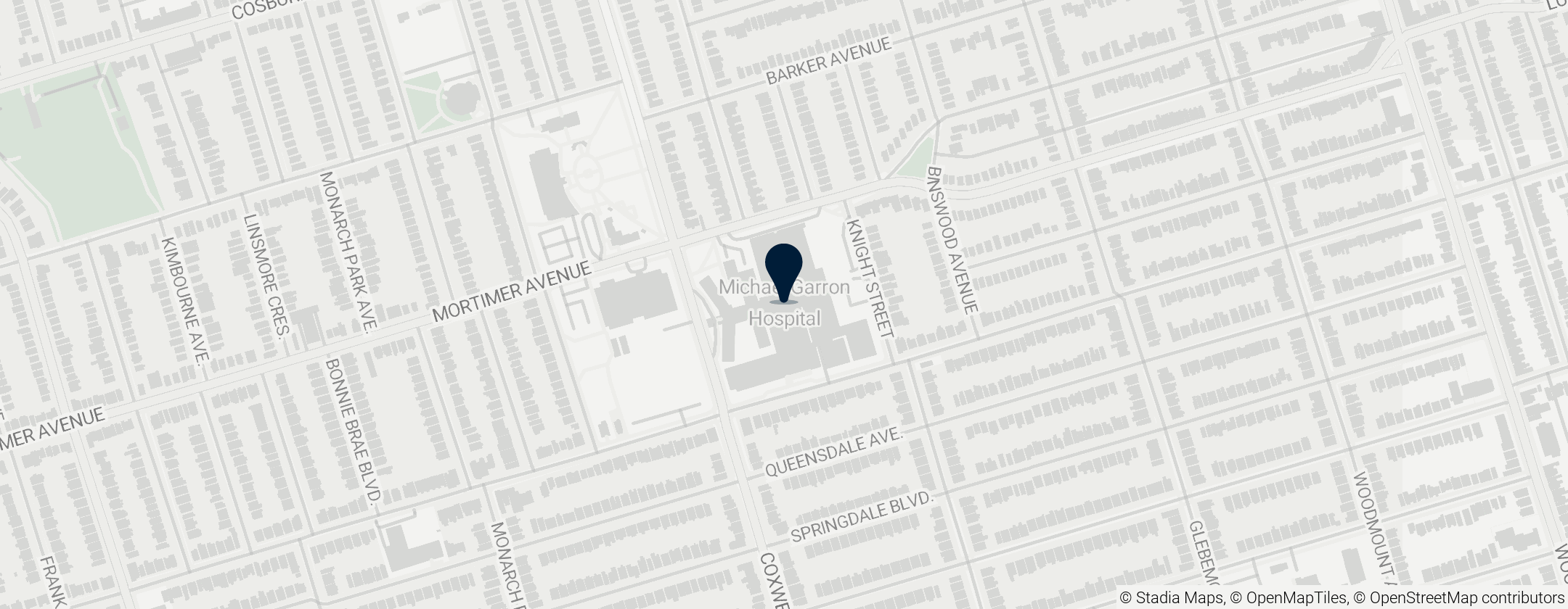 Map of Michael Garron Hospital