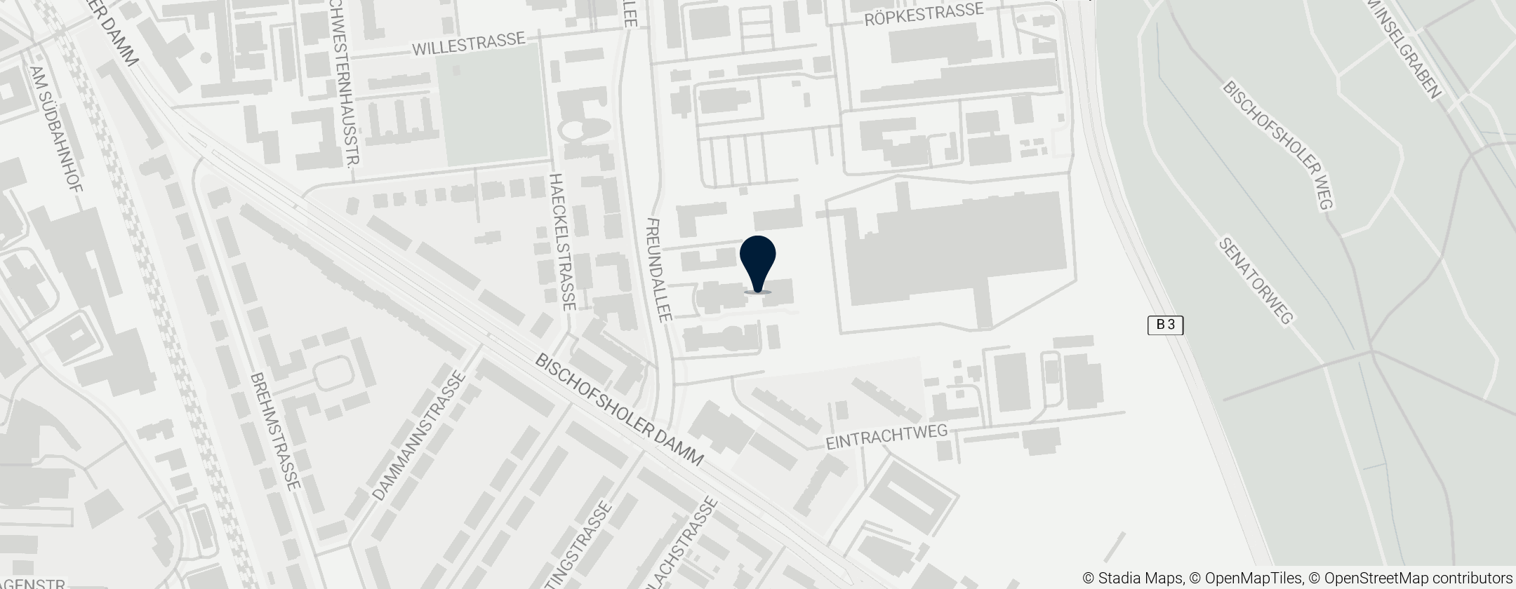 Map of Fachhochschule für die Wirtschaft und bib International College Hannover