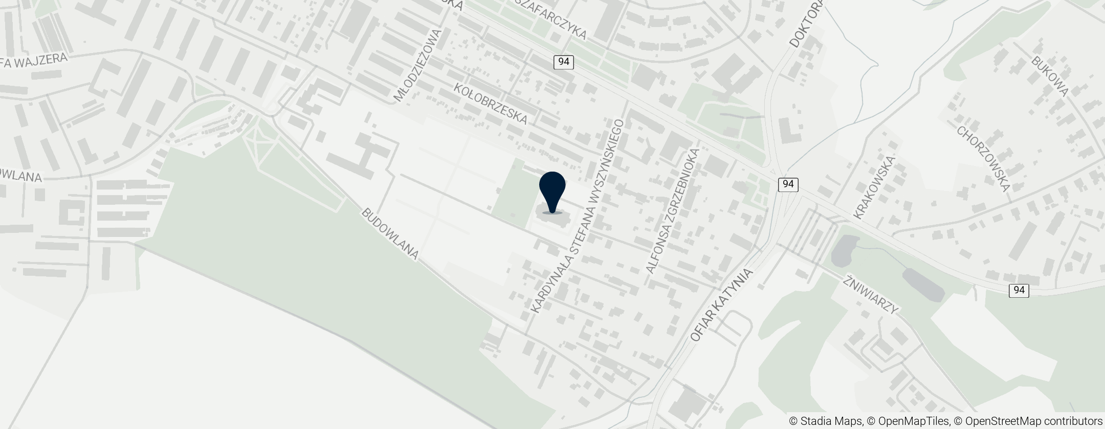 Map of Kościół Najświętszego Serca Pana Jezusa w Zabrzu