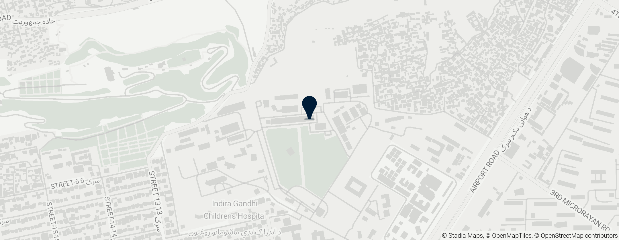 Map of Daoud Khan Military Hospital