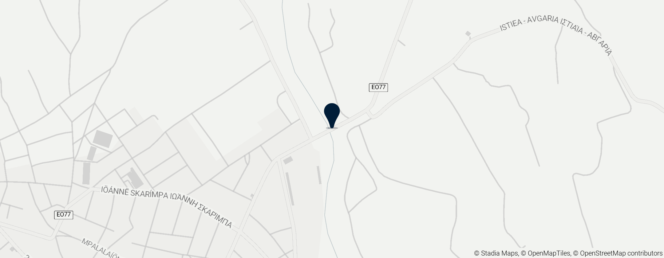 Map of Greek National Road 77