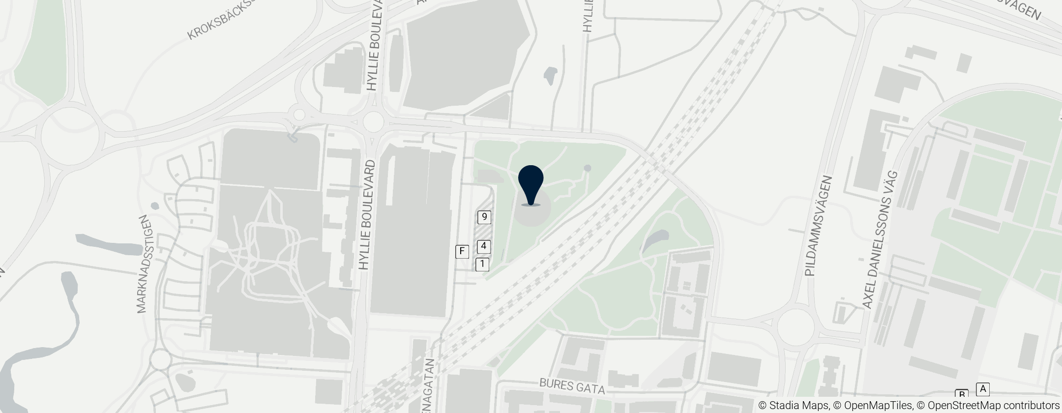 Map of Hyllie Water Tower