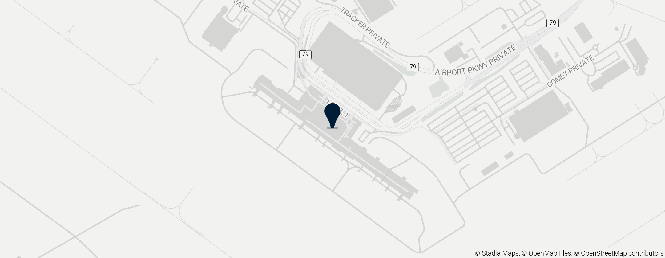 Map of Ottawa Macdonald-Cartier International Airport