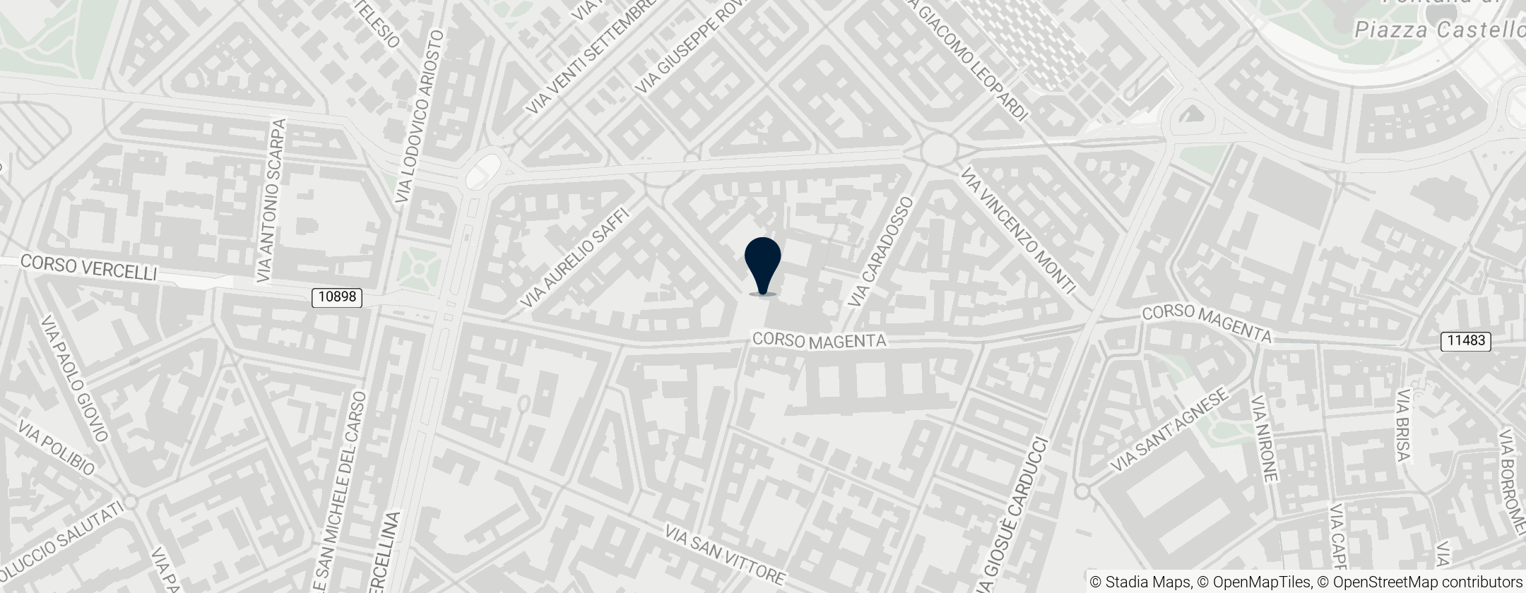 Map of Museum of the Cenacolo of leonardo da vinci