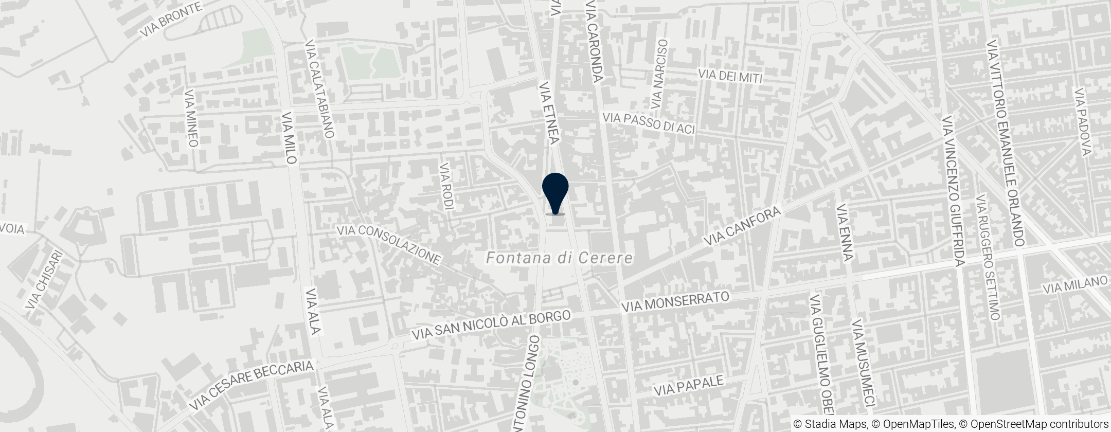 Map of Sant'Agata al Borgo, Catania