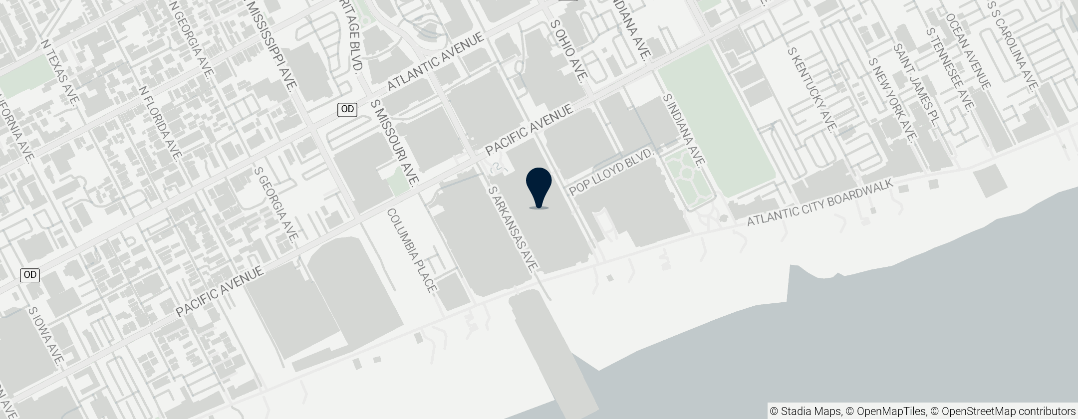 Map of Bally's Wild Wild West Casino