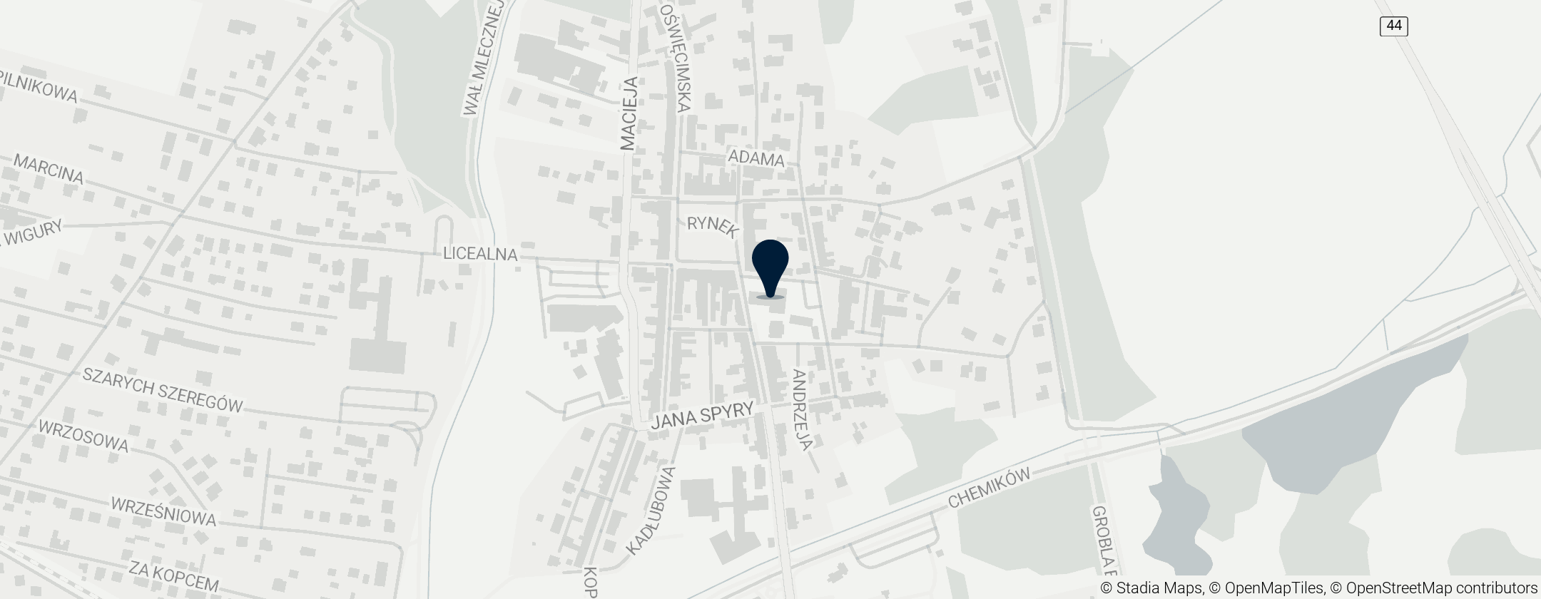 Map of Kościół św. Bartłomieja Apostoła w Bieruniu