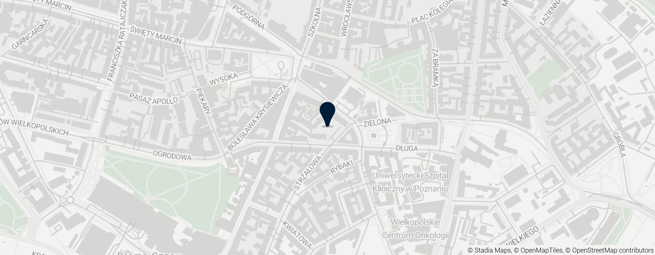 Map of St. John Cantius High School, Poznań, Poland
