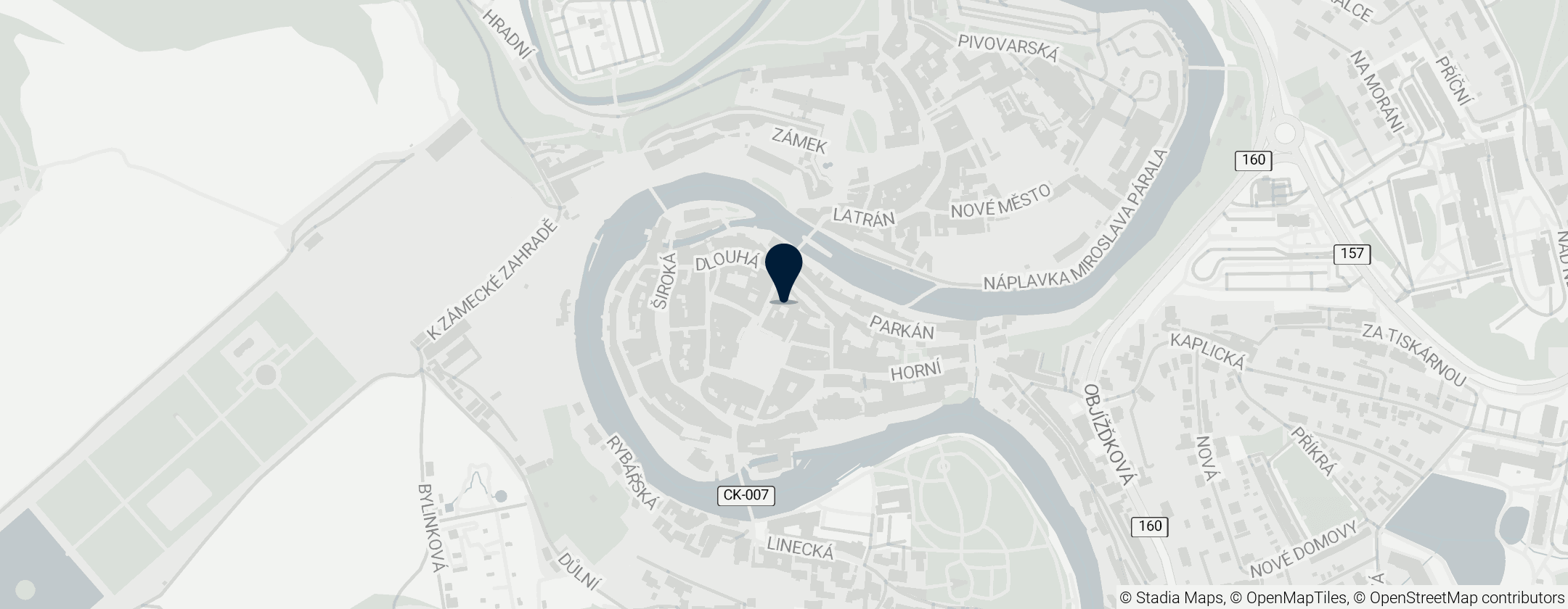 Map of Český Krumlov