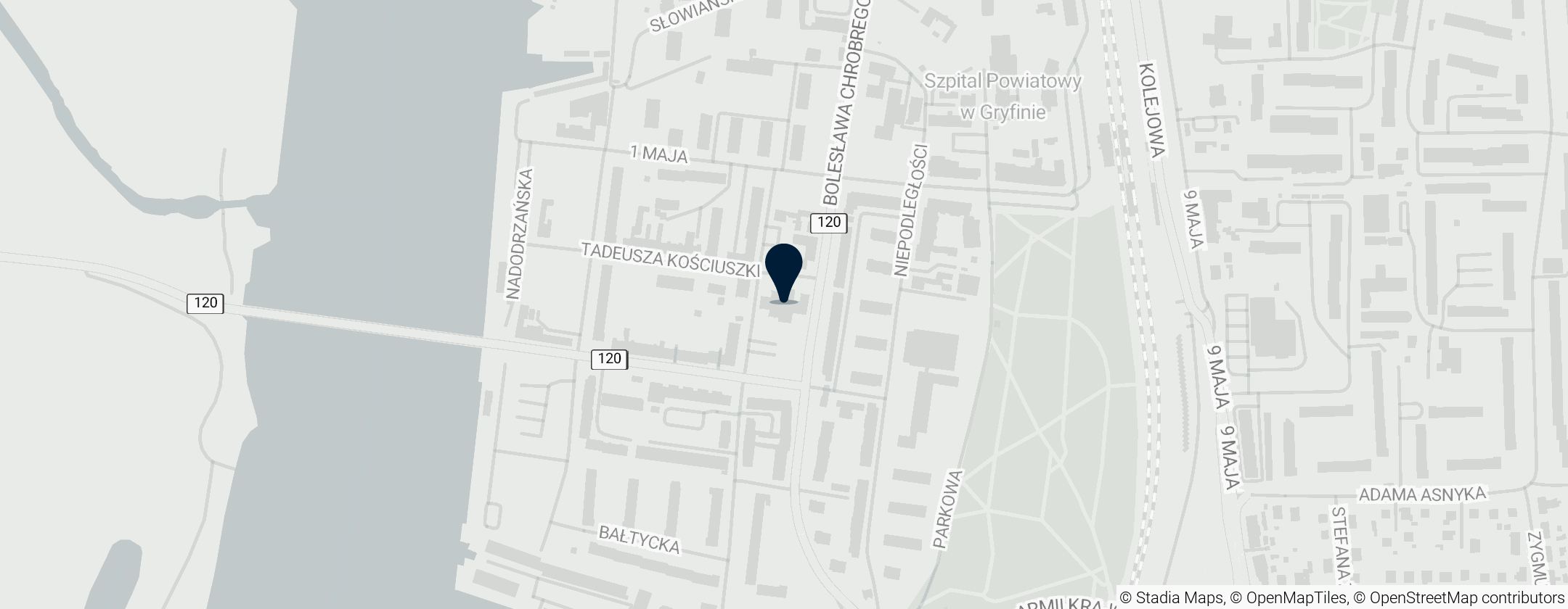 Map of Kościół Narodzenia Najświętszej Maryi Panny w Gryfinie