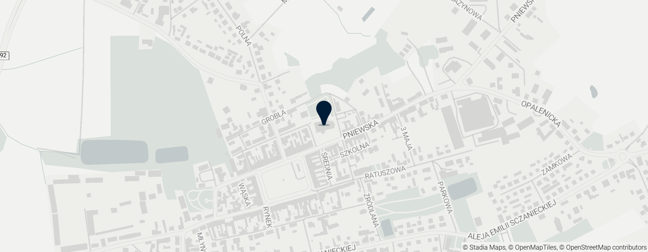 Map of Kościół Wniebowzięcia Najświętszej Maryi Panny oraz św. Jana Chrzciciela i św. Jana Ewangelisty w Lwówku