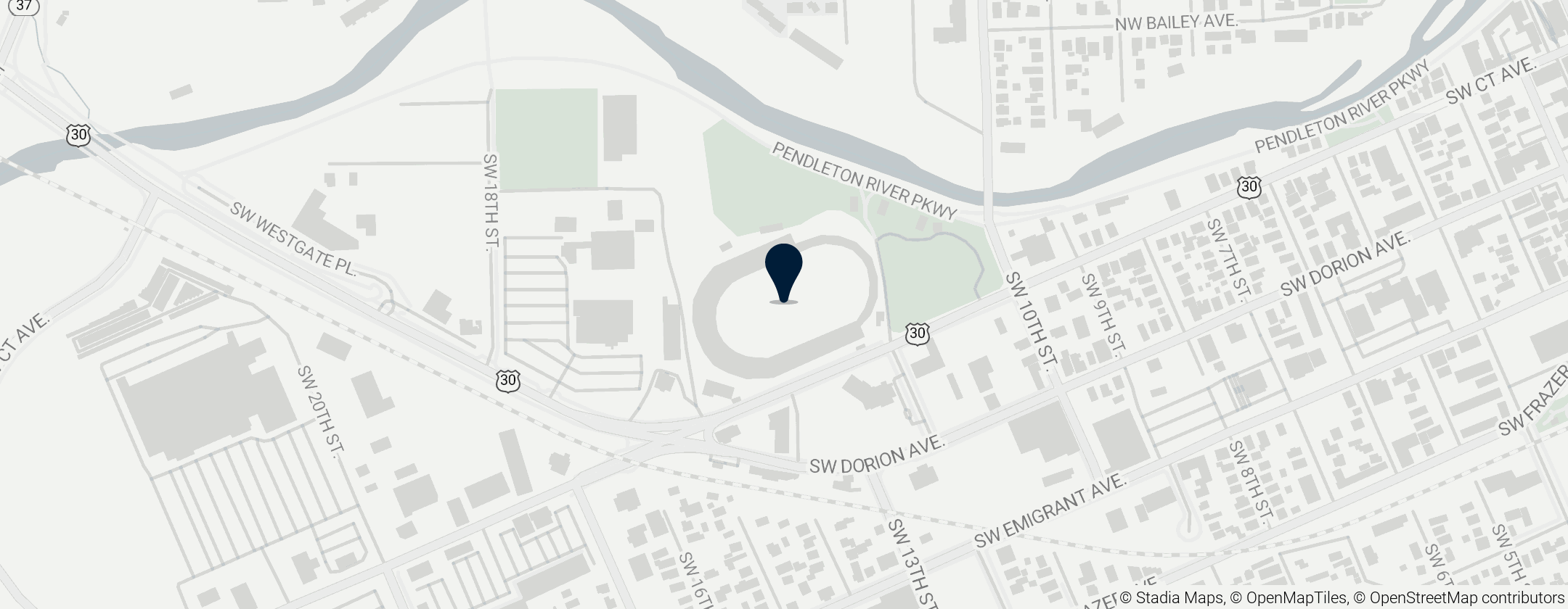 Map of Pendleton Round-Up