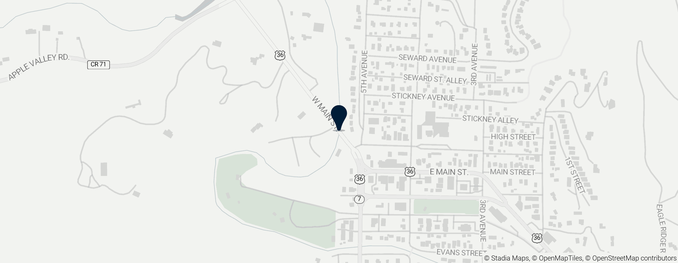 Map of U.S. Route 36 in Colorado