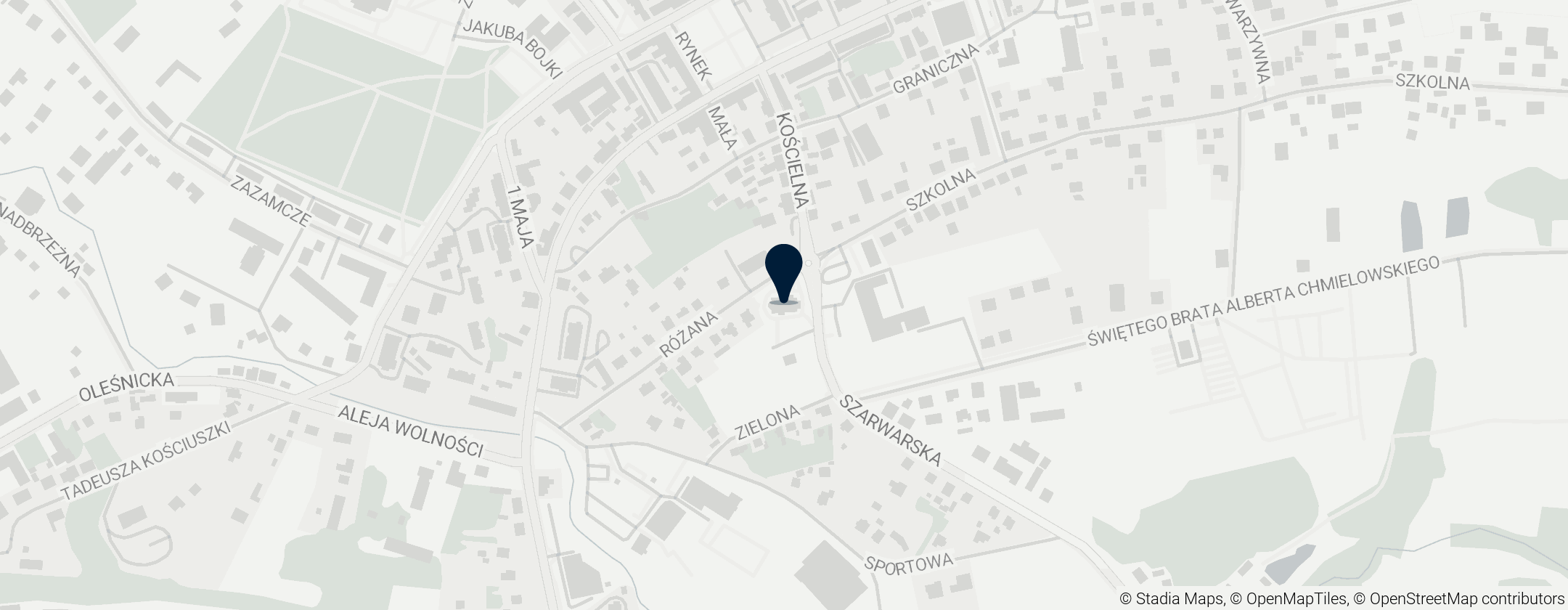 Map of Kościół Wszystkich Świętych w Dąbrowie Tarnowskiej