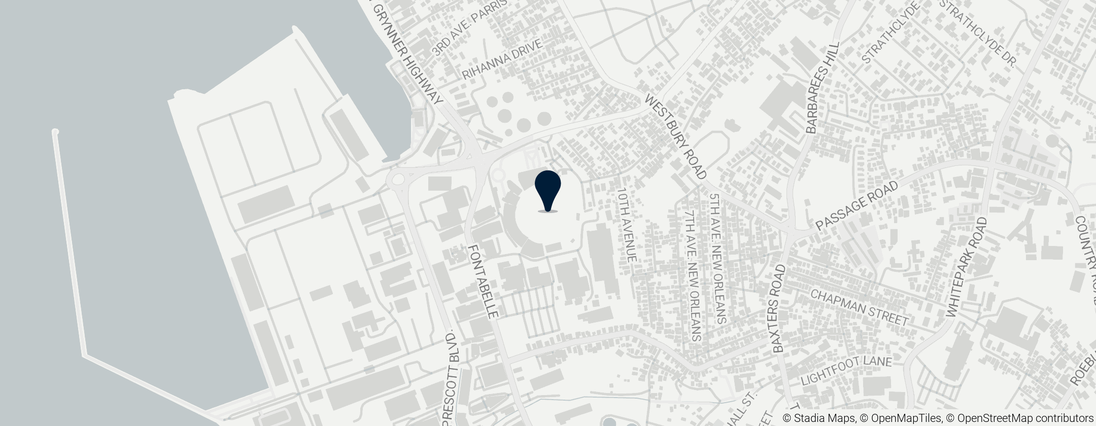 Map of Kensington Stadium