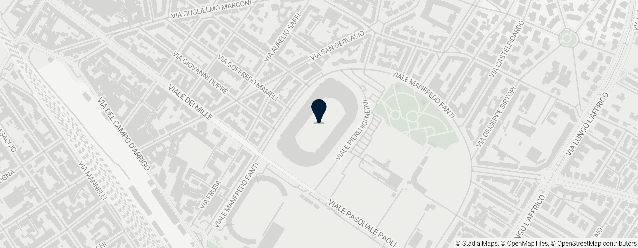 Map of Stadio Artemio Franchi