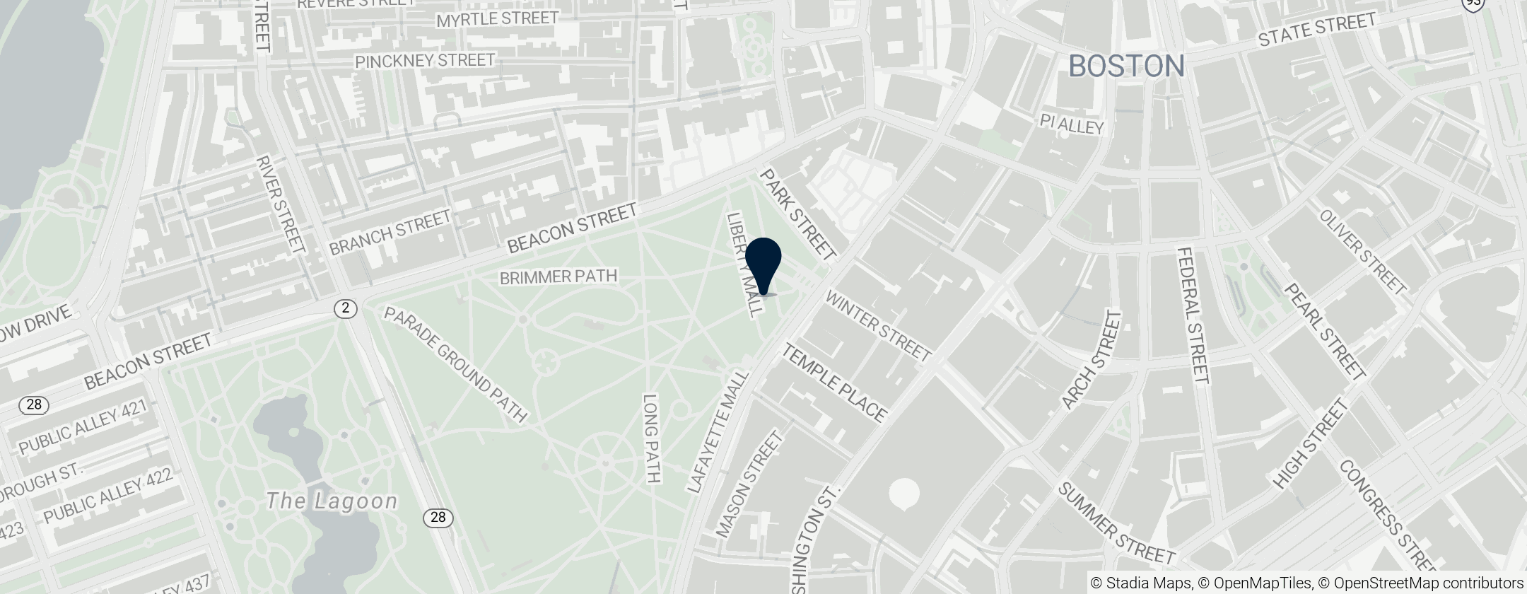 Map of Brewer Fountain