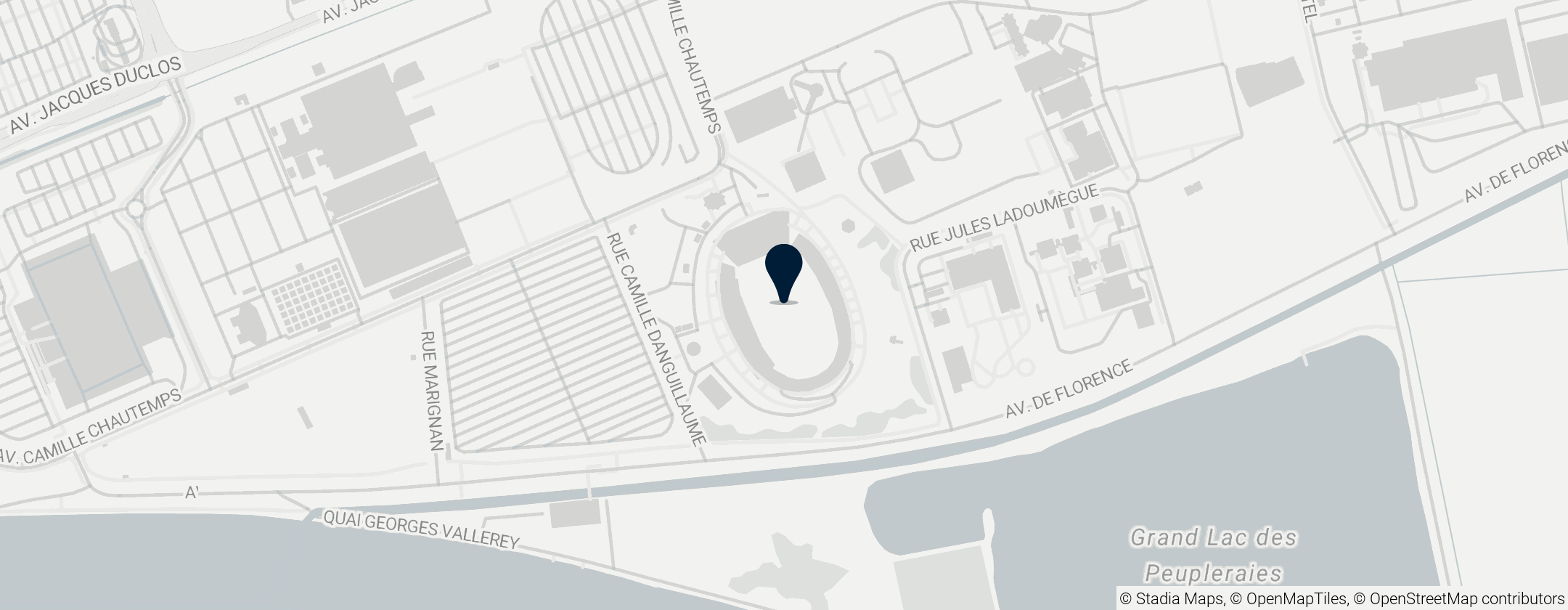 Map of Stade de la Vallée du Cher