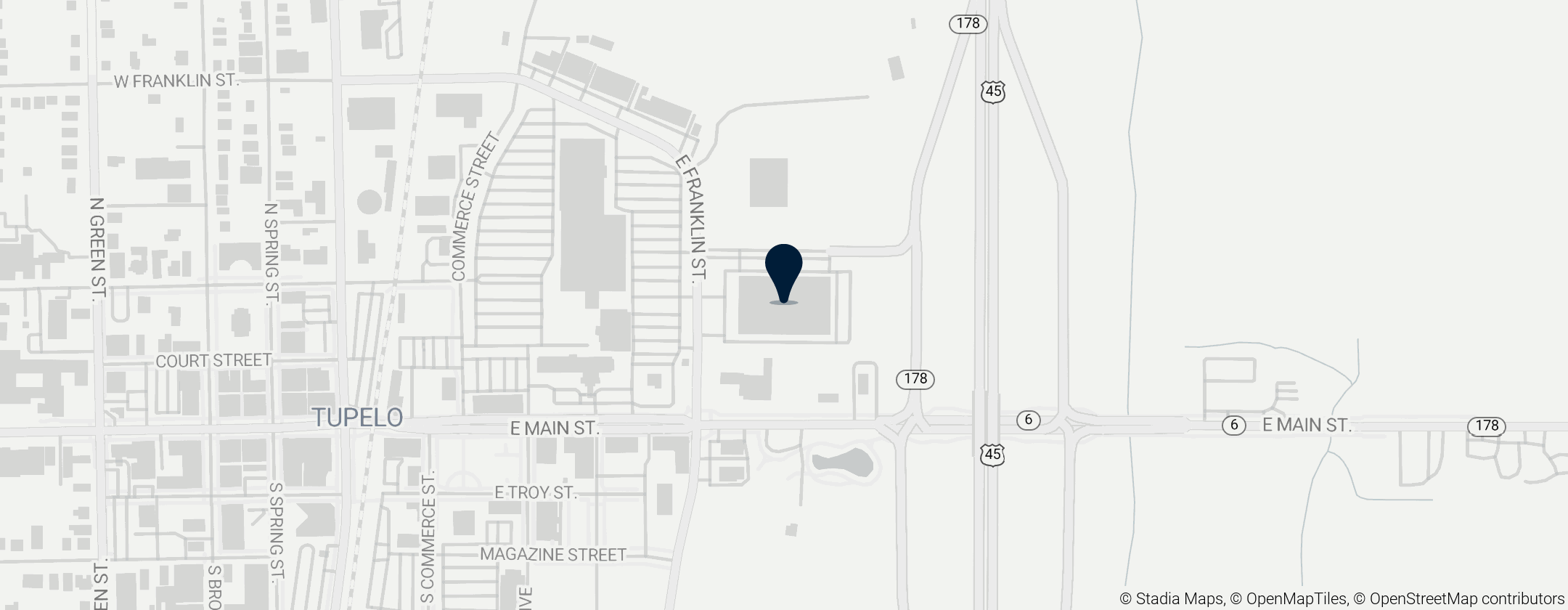 Map of Tupelo Automobile Museum