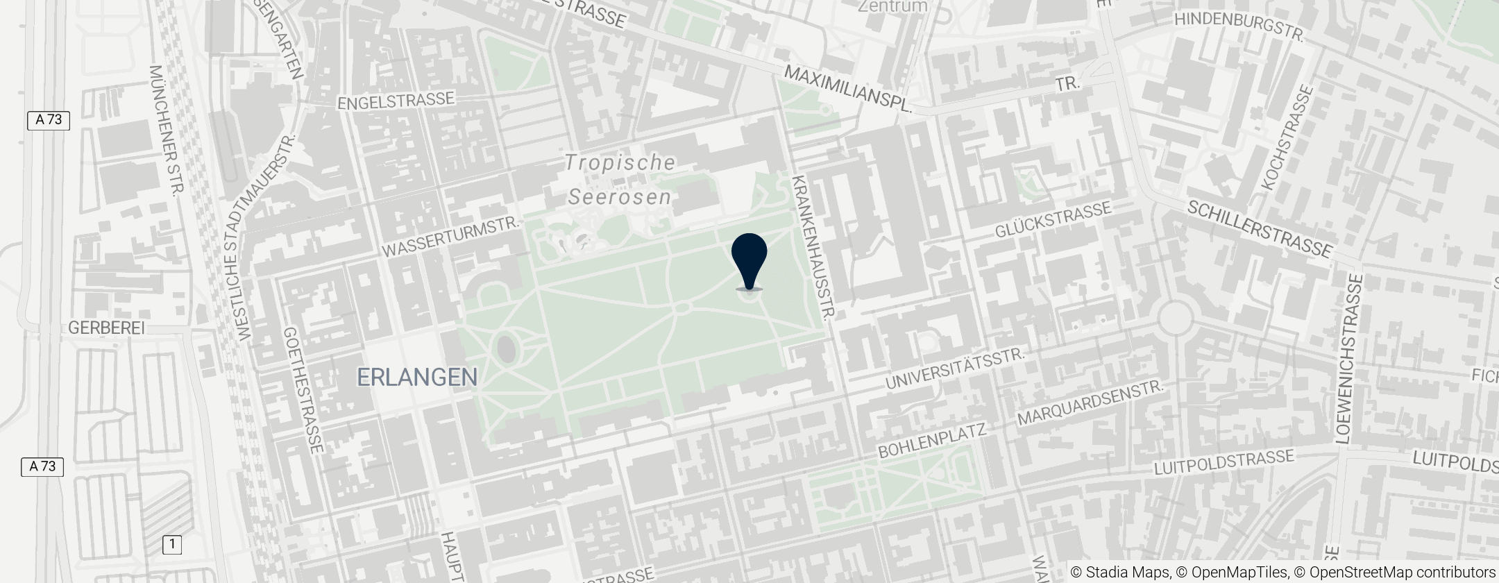 Map of Ogród zamkowy w Erlangen