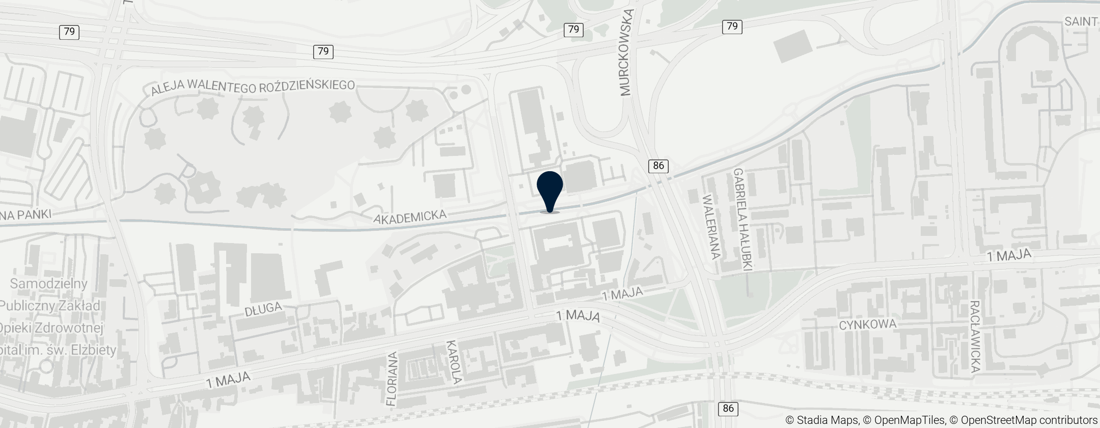 Map of Wirtschaftsuniversität Kattowitz