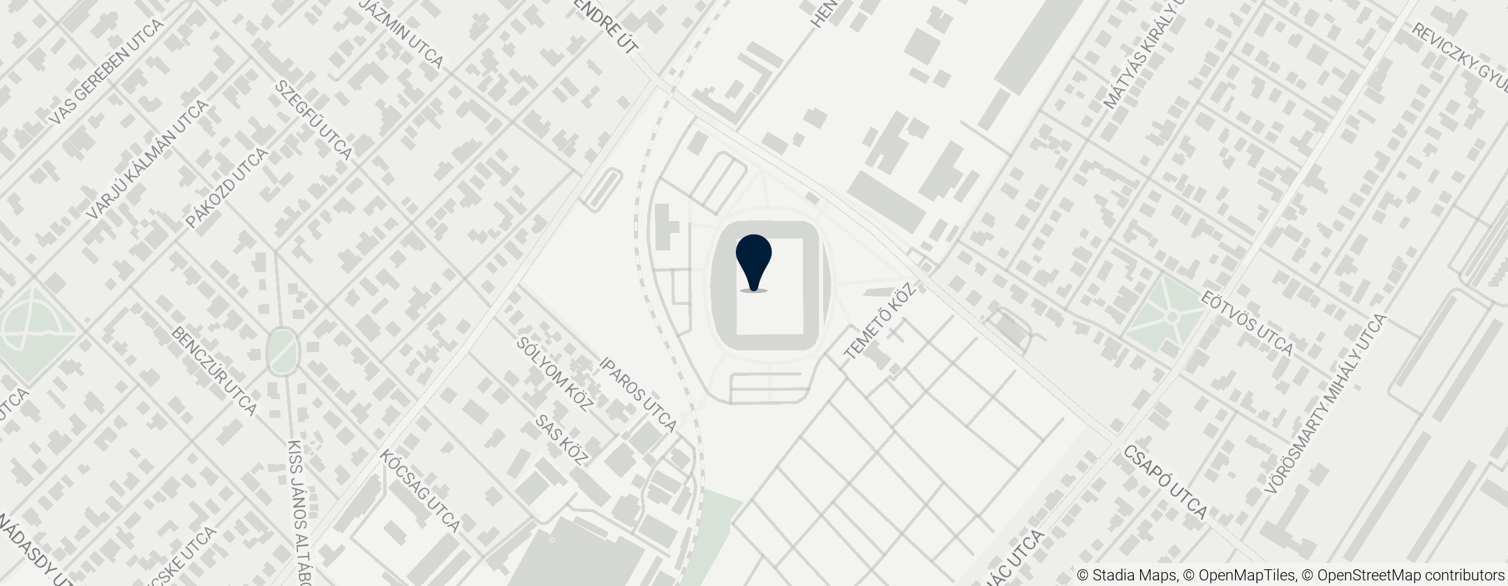 Map of József Bozsik Stadium