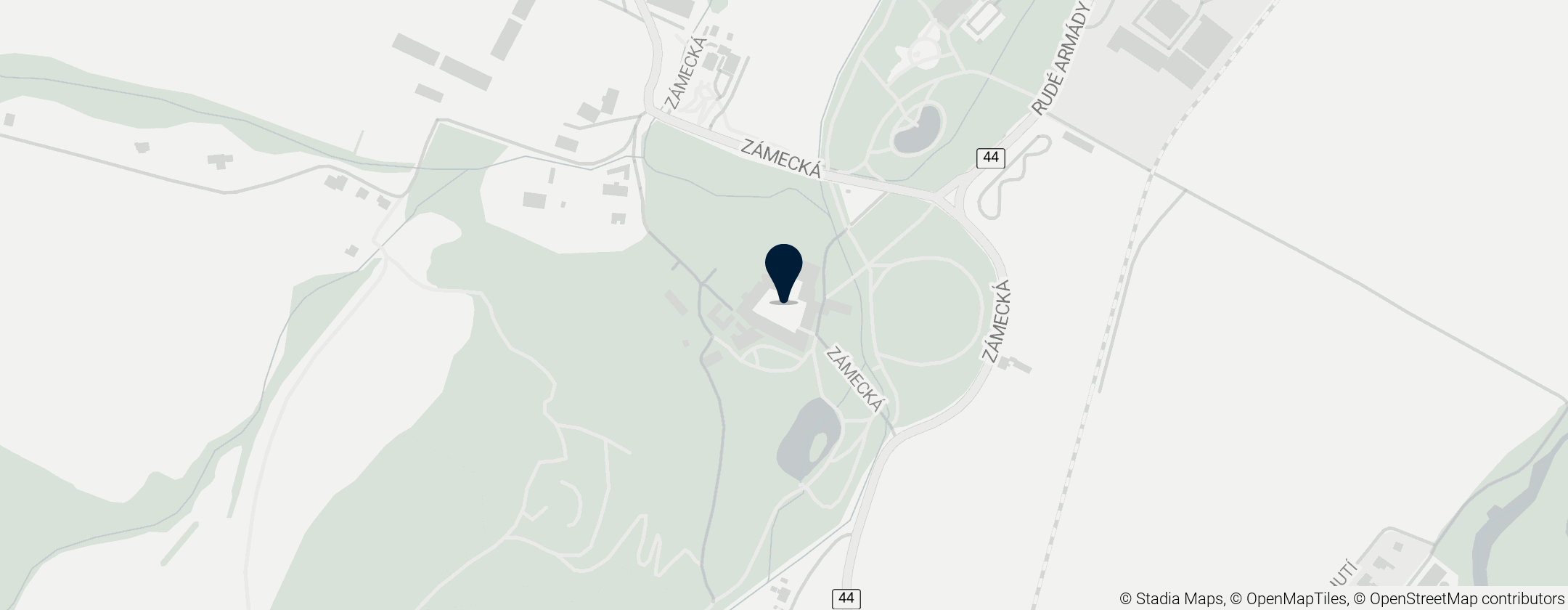 Map of Velké Losiny Chateau