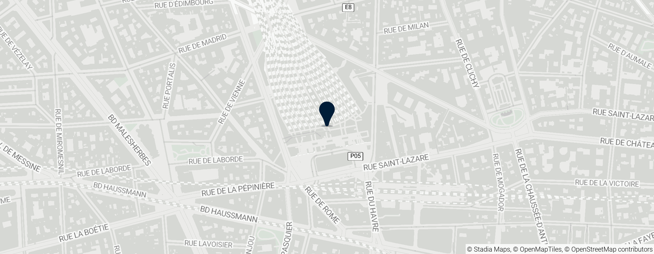 Map of Saint-Lazare Garı