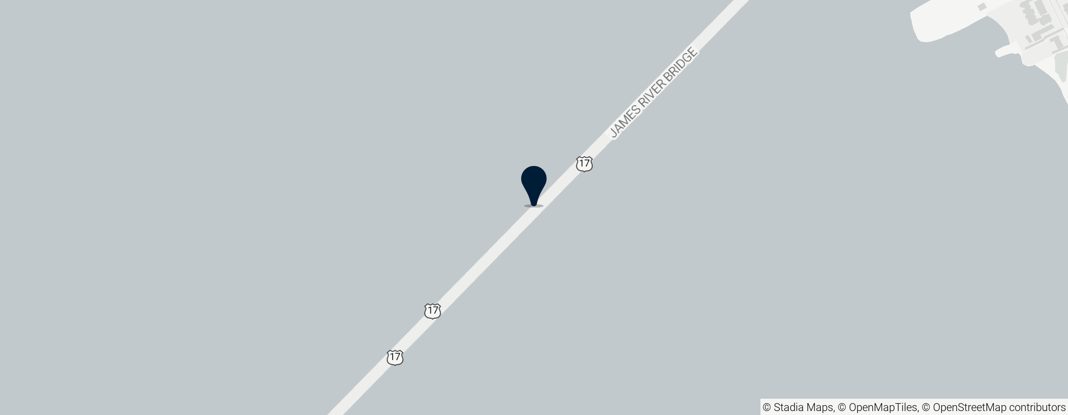 Map of James River Bridge