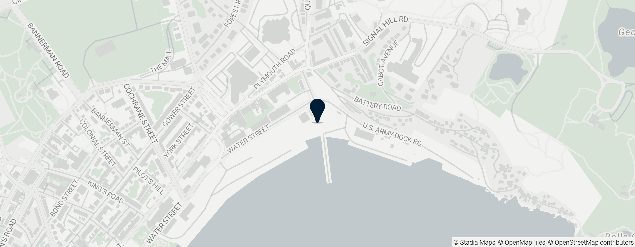 Map of Terry Fox Mile 0 Site