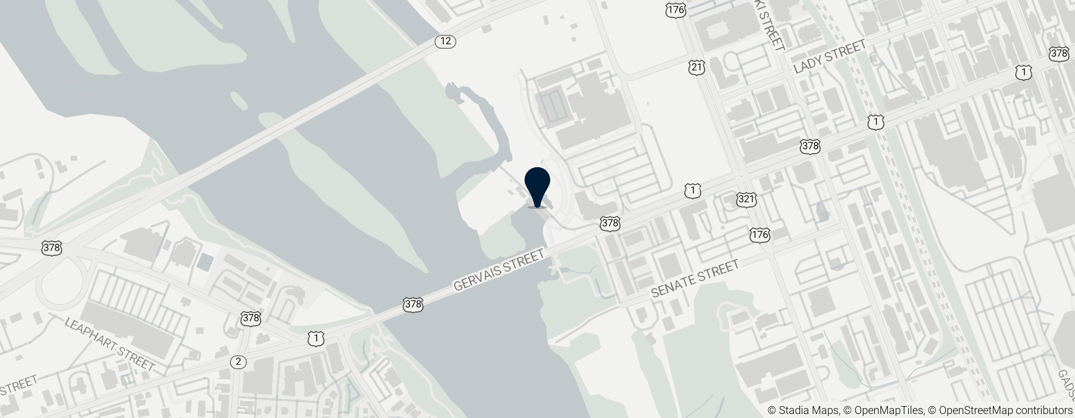 Map of Columbia Canal Power Plant